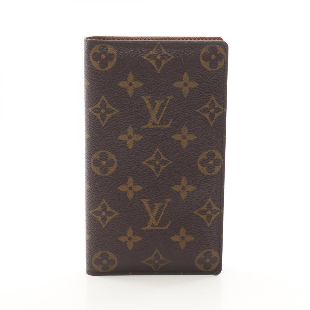 Louis Vuitton Portefeuille Chequier Carte Credit Bifold Long Wallet Canvas Brown